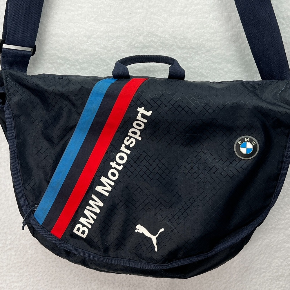 BMW‎ Motorsport Blue Commuter Messenger w/Laptop Pocket Bag Puma
